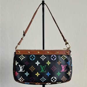 Louis Vuitton Takashi Murakami Multicolor Monogram Pochette Accessories